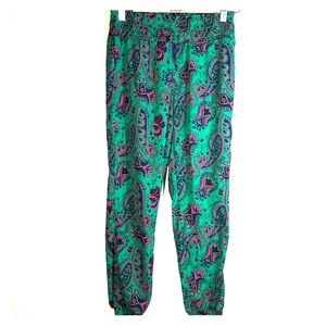 Aerie green paisley lounge pants size small